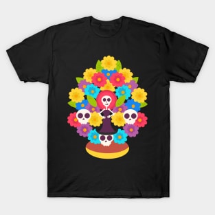 Halloween Tree of Life With Skulls T-Shirt